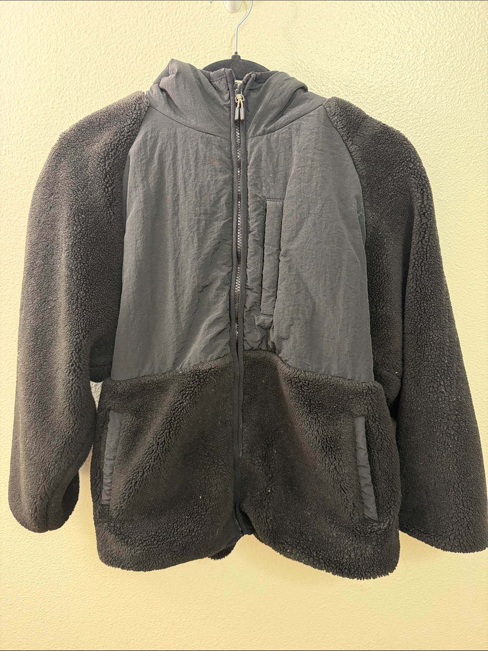 Zara Kids Black Sherpa Hooded Puffer Jacket